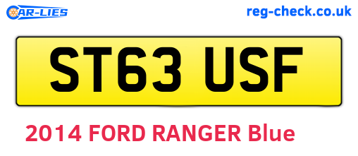 ST63USF are the vehicle registration plates.