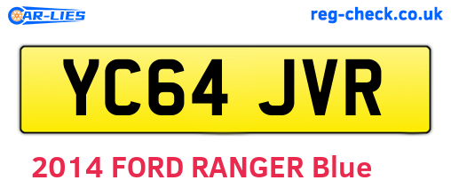 YC64JVR are the vehicle registration plates.