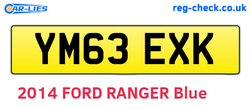 YM63EXK are the vehicle registration plates.