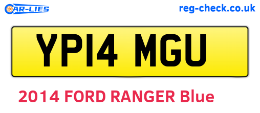 YP14MGU are the vehicle registration plates.