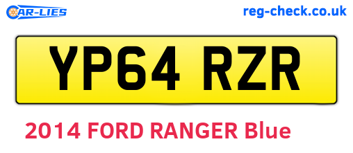 YP64RZR are the vehicle registration plates.