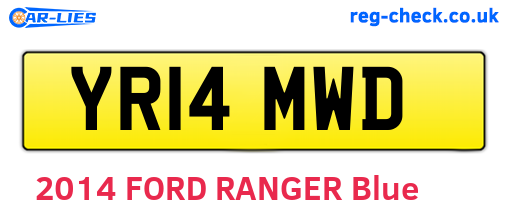 YR14MWD are the vehicle registration plates.