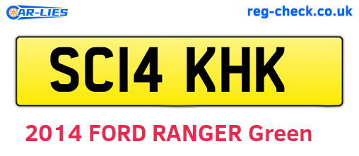 SC14KHK are the vehicle registration plates.