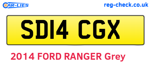 SD14CGX are the vehicle registration plates.