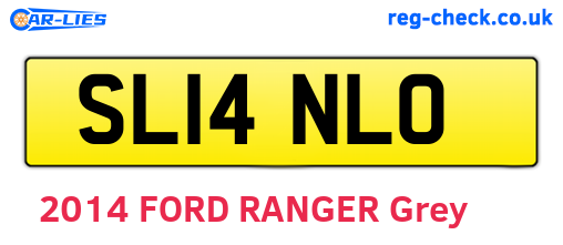 SL14NLO are the vehicle registration plates.