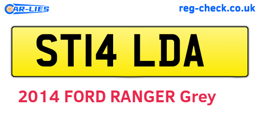ST14LDA are the vehicle registration plates.