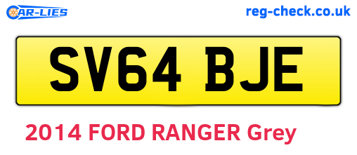 SV64BJE are the vehicle registration plates.