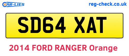 SD64XAT are the vehicle registration plates.
