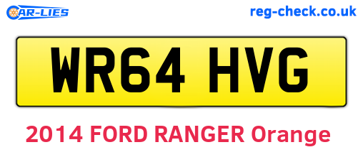 WR64HVG are the vehicle registration plates.