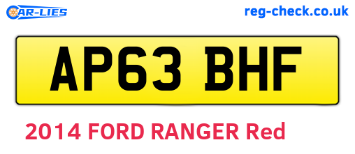 AP63BHF are the vehicle registration plates.