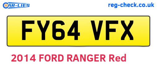 FY64VFX are the vehicle registration plates.
