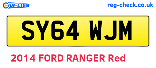 SY64WJM are the vehicle registration plates.