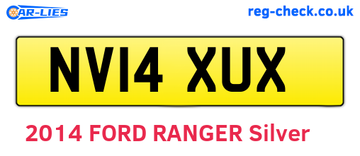 NV14XUX are the vehicle registration plates.