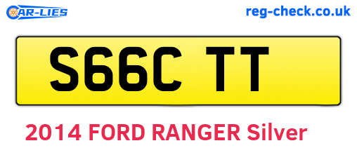S66CTT are the vehicle registration plates.