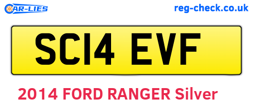 SC14EVF are the vehicle registration plates.