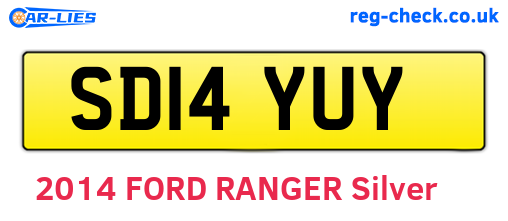 SD14YUY are the vehicle registration plates.