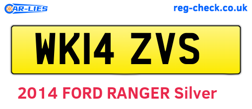 WK14ZVS are the vehicle registration plates.