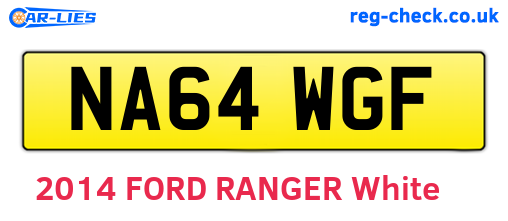 NA64WGF are the vehicle registration plates.