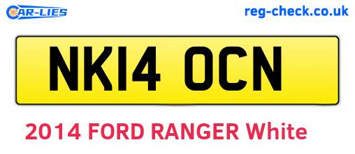 NK14OCN are the vehicle registration plates.