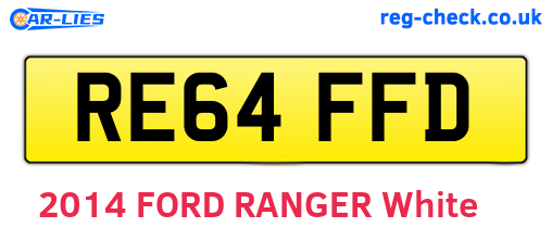 RE64FFD are the vehicle registration plates.