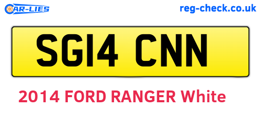 SG14CNN are the vehicle registration plates.