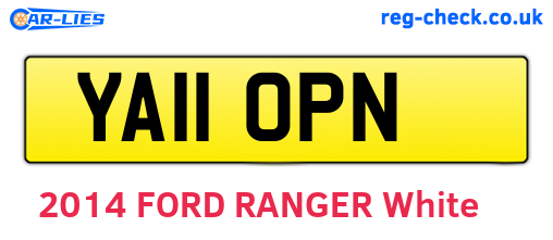 YA11OPN are the vehicle registration plates.