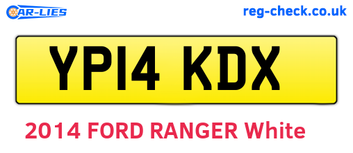 YP14KDX are the vehicle registration plates.
