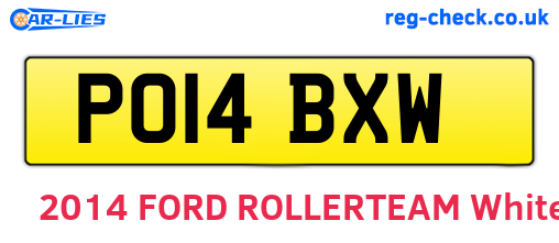 PO14BXW are the vehicle registration plates.