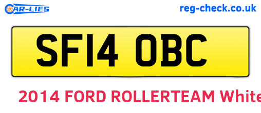 SF14OBC are the vehicle registration plates.
