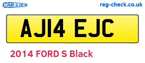 AJ14EJC are the vehicle registration plates.