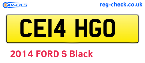 CE14HGO are the vehicle registration plates.