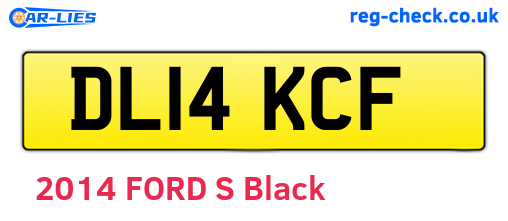 DL14KCF are the vehicle registration plates.