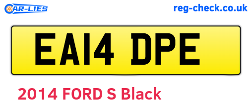 EA14DPE are the vehicle registration plates.