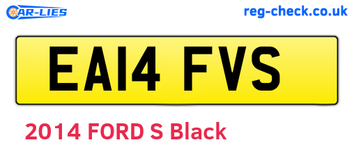 EA14FVS are the vehicle registration plates.