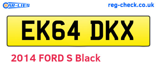 EK64DKX are the vehicle registration plates.