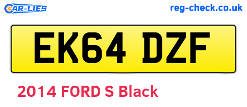 EK64DZF are the vehicle registration plates.