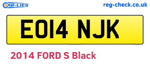 EO14NJK are the vehicle registration plates.