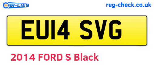 EU14SVG are the vehicle registration plates.