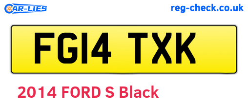 FG14TXK are the vehicle registration plates.
