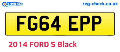 FG64EPP are the vehicle registration plates.
