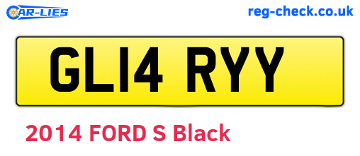 GL14RYY are the vehicle registration plates.