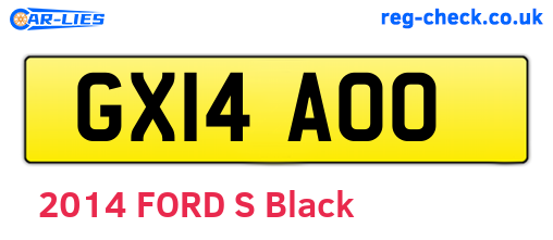 GX14AOO are the vehicle registration plates.
