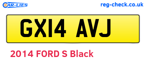 GX14AVJ are the vehicle registration plates.