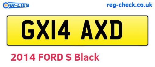 GX14AXD are the vehicle registration plates.