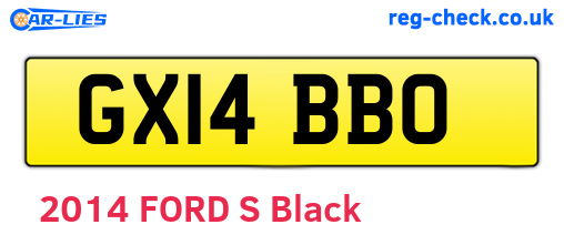 GX14BBO are the vehicle registration plates.