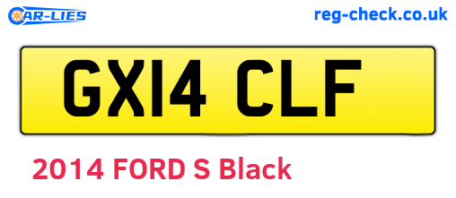 GX14CLF are the vehicle registration plates.