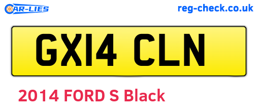 GX14CLN are the vehicle registration plates.
