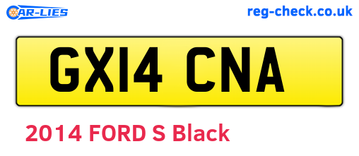 GX14CNA are the vehicle registration plates.