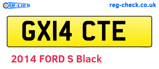 GX14CTE are the vehicle registration plates.
