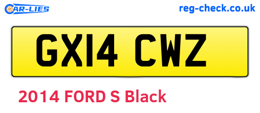 GX14CWZ are the vehicle registration plates.